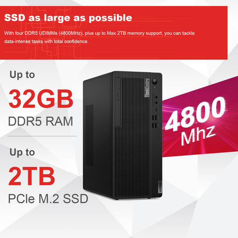 LENOVO ThinkCentre M80t Tower Desktop Intel Core i5 8GB RAM Intel UHD Graphics 256GB SSD Storage Windows 11 Pro - Black LENOVO ThinkCentre M80t Tower Desktop Intel Core i5 8GB RAM Intel UHD Graphics 256GB SSD Storage Windows 11 Pro - Black