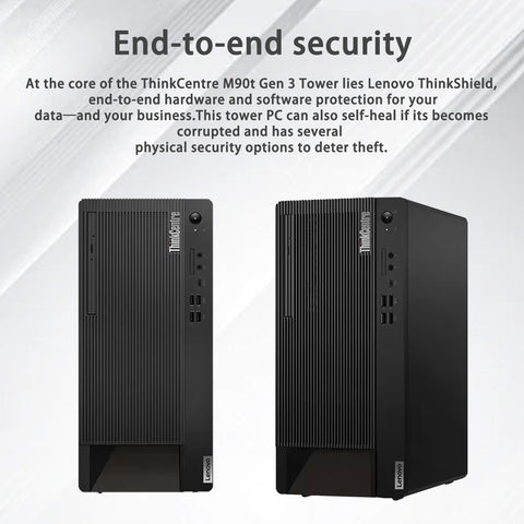 LENOVO ThinkCentre M90t Tower Desktop Intel Core i7 16GB RAM Intel UHD Graphics 512GB SSD Storage Windows 11 Pro - Black LENOVO ThinkCentre M90t Tower Desktop Intel Core i7 16GB RAM Intel UHD Graphics 512GB SSD Storage Windows 11 Pro - Black