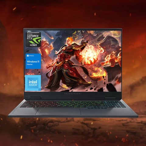 Thunderobot Hunter Blade R16 Gaming Traditional Laptop, 16" WQXGA 2560*1600 Non-touch 240Hz, Intel Core i7-14650HX, NVIDIA GeForce RTX 4060, 32GB DDR5 SODIMM, 1TB PCIe M.2 SSD, Wi-Fi 6, RGB Backlit Keyboard, Windows 11 Home, Grey Thunderobot Hunter Blade R16 Gaming Traditional Laptop, 16" WQXGA 2560*1600 Non-touch 240Hz, Intel Core i7-14650HX, NVIDIA GeForce RTX 4060, 32GB DDR5 SODIMM, 1TB PCIe M.2 SSD, Wi-Fi 6, RGB Backlit Keyboard, Windows 11 Home, Grey