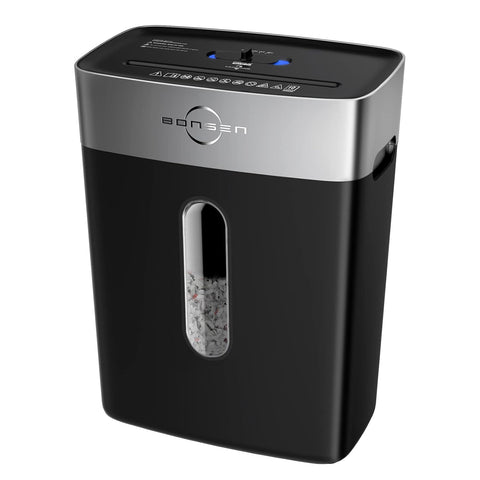 BONSEN Paper Shredder for Home Office, 10-Sheet Cross-Cut Shredder, P-4 High Security Level, Quiet Credit Card Shredder with Jam Proof System, 4 Gallons Bin (S3201) BONSEN Paper Shredder for Home Office, 10-Sheet Cross-Cut Shredder, P-4 High Security Level, Quiet Credit Card Shredder with Jam Proof System, 4 Gallons Bin (S3201)