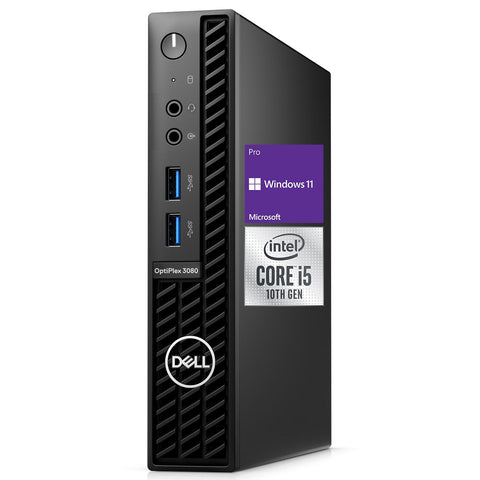 DELL OptiPlex 3000 Series 3080 Business MFF Desktop, Intel Core i5-10500T, Intel UHD Graphics, 8GB DDR4 SODIMM, 256GB PCIe M.2 SSD, Wi-Fi 5, Windows 10 Pro, Black DELL OptiPlex 3000 Series 3080 Business MFF Desktop, Intel Core i5-10500T, Intel UHD Graphics, 8GB DDR4 SODIMM, 256GB PCIe M.2 SSD, Wi-Fi 5, Windows 10 Pro, Black