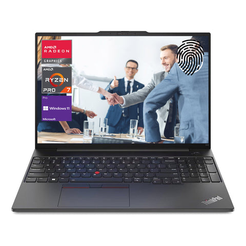 Lenovo ThinkPad E16 Gen 1 Business Laptop, 16" FHD+ 1920 * 1200 Non-touch 60Hz, AMD Ryzen 5 7530U, AMD Radeon Graphics, 16GB DDR4 RAM, 512GB PCIe M.2 SSD, Wi-Fi 6, No OS, Black Lenovo ThinkPad E16 Gen 1 Business Laptop, 16" FHD+ 1920 * 1200 Non-touch 60Hz, AMD Ryzen 5 7530U, AMD Radeon Graphics, 16GB DDR4 RAM, 512GB PCIe M.2 SSD, Wi-Fi 6, No OS, Black