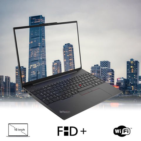 Lenovo ThinkPad E16 Gen 1 Business Laptop, 16" FHD+ 1920 * 1200 Non-touch 60Hz, AMD Ryzen 7 7730U, AMD Radeon Graphics, 16GB DDR4 RAM, 512GB PCIe M.2 SSD, Wi-Fi 6, No OS, Black Lenovo ThinkPad E16 Gen 1 Business Laptop, 16" FHD+ 1920 * 1200 Non-touch 60Hz, AMD Ryzen 7 7730U, AMD Radeon Graphics, 16GB DDR4 RAM, 512GB PCIe M.2 SSD, Wi-Fi 6, No OS, Black