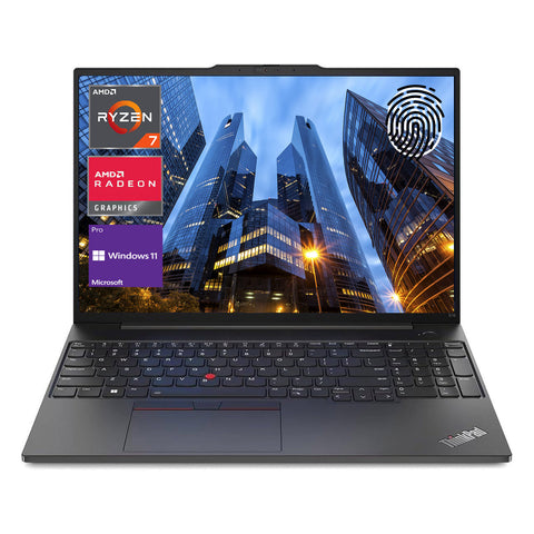 Lenovo ThinkPad E16 Gen 1 Business Laptop, 16" FHD+ 1920 * 1200 Non-touch 60Hz, AMD Ryzen 7 7730U, AMD Radeon Graphics, 16GB DDR4 RAM, 512GB PCIe M.2 SSD, Wi-Fi 6, No OS, Black Lenovo ThinkPad E16 Gen 1 Business Laptop, 16" FHD+ 1920 * 1200 Non-touch 60Hz, AMD Ryzen 7 7730U, AMD Radeon Graphics, 16GB DDR4 RAM, 512GB PCIe M.2 SSD, Wi-Fi 6, No OS, Black