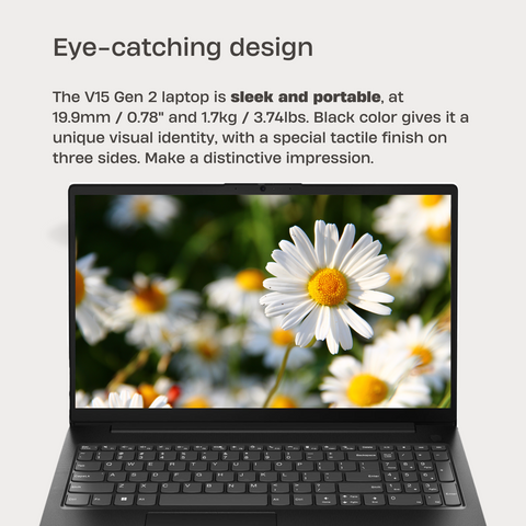 Lenovo V-Series V15 Gen 2 Business Laptop, 15.6" FHD Non-touch 60Hz, Intel Celeron N4500, Intel UHD Graphics, 4GB DDR4 RAM, 256GB PCIe M.2 SSD, Wi-Fi 5, FreeDos, Black Lenovo V-Series V15 Gen 2 Business Laptop, 15.6" FHD Non-touch 60Hz, Intel Celeron N4500, Intel UHD Graphics, 4GB DDR4 RAM, 256GB PCIe M.2 SSD, Wi-Fi 5, FreeDos, Black