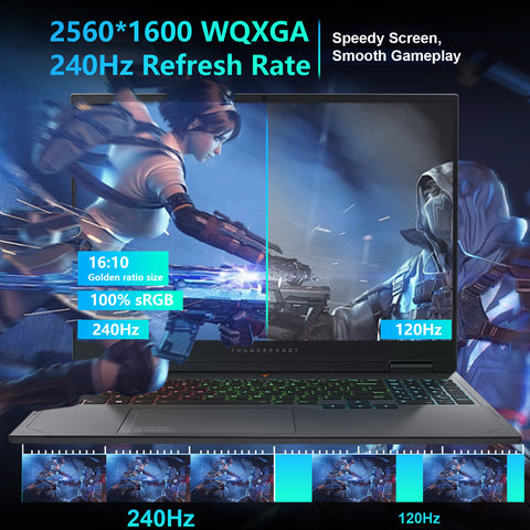 Thunderobot Radiant 16 4060 2.5K Gaming Laptop, 16" WQXGA 240Hz Display, 14th Gen Intel i7-14650HX, GeForce RTX 4060, 32GB DDR5 RAM, 1TB PCIe SSD, RGB Backlit Keyboard, Wi-Fi 6, Windows 11, Gray Thunderobot Radiant 16 4060 2.5K Gaming Laptop, 16" WQXGA 240Hz Display, 14th Gen Intel i7-14650HX, GeForce RTX 4060, 32GB DDR5 RAM, 1TB PCIe SSD, RGB Backlit Keyboard, Wi-Fi 6, Windows 11, Gray