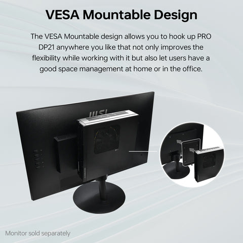MSI PRO DP21 MFF Desktop Intel Core i3 8GB RAM Intel UHD Graphics 512GB SSD Storage Windows 11 Home - Black MSI PRO DP21 MFF Desktop Intel Core i3 8GB RAM Intel UHD Graphics 512GB SSD Storage Windows 11 Home - Black