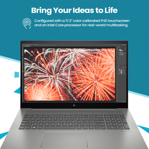 HP Envy 17-cr1075cl Laptop, 17.3" FHD 1920 * 1080 Touchscreen 60Hz, Intel Core i7-1355U, NVIDIA GeForce RTX 3050, 16GB DDR4 SODIMM RAM, 1TB PCIe M.2 SSD, Wi-Fi 6, Windows 11 Home, Grey HP Envy 17-cr1075cl Laptop, 17.3" FHD 1920 * 1080 Touchscreen 60Hz, Intel Core i7-1355U, NVIDIA GeForce RTX 3050, 16GB DDR4 SODIMM RAM, 1TB PCIe M.2 SSD, Wi-Fi 6, Windows 11 Home, Grey