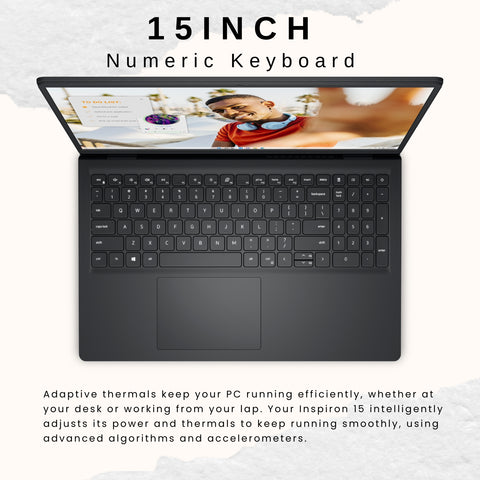 Dell Inspiron 3000 Series 3535 Laptop, 15.6" FHD Touchscreen, AMD Ryzen 5 7530U, 12GB RAM, 512GB SSD, SD Card Reader, HDMI, Wi-Fi, Bluetooth, Windows 11 Home, Black Dell Inspiron 3000 Series 3535 Laptop, 15.6" FHD Touchscreen, AMD Ryzen 5 7530U, 12GB RAM, 512GB SSD, SD Card Reader, HDMI, Wi-Fi, Bluetooth, Windows 11 Home, Black