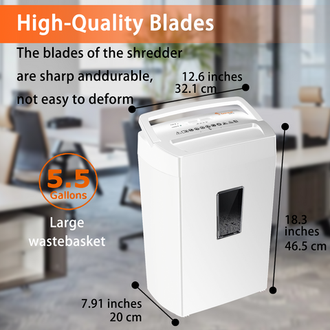 Bonsaii Heavy-Duty Cross-Cut Shredder, Handles up to 12 Sheets at Once, Providing P-4 high Security, Credit Cards, Mail & taples, 5.5-Gallon bin with a Transparent Window, Use in Home Offices, White Bonsaii Heavy-Duty Cross-Cut Shredder, Handles up to 12 Sheets at Once, Providing P-4 high Security, Credit Cards, Mail & taples, 5.5-Gallon bin with a Transparent Window, Use in Home Offices, White