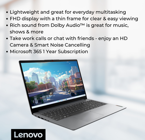 Lenovo IdeaPad 1 Laptop, 15.6" FHD Non-touch 60Hz, Intel Celeron N4500, Intel UHD Graphics, 4GB DDR4 RAM, 128GB eMMC, Wi-Fi 6, Windows 11 Home, Gray Lenovo IdeaPad 1 Laptop, 15.6" FHD Non-touch 60Hz, Intel Celeron N4500, Intel UHD Graphics, 4GB DDR4 RAM, 128GB eMMC, Wi-Fi 6, Windows 11 Home, Gray
