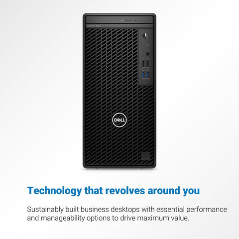 Dell OptiPlex 3000 Series 3000 Business Tower Desktop, Intel Core i9-12900K, Intel UHD Graphics, 8GB DDR4 UDIMM RAM, 256GB PCIe M.2 SSD, No Wi-Fi, Ubuntu, Black Dell OptiPlex 3000 Series 3000 Business Tower Desktop, Intel Core i9-12900K, Intel UHD Graphics, 8GB DDR4 UDIMM RAM, 256GB PCIe M.2 SSD, No Wi-Fi, Ubuntu, Black