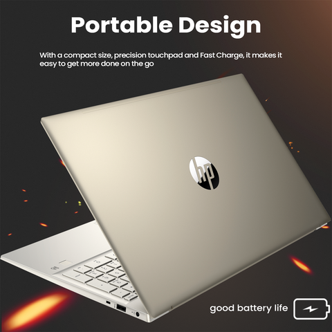 HP Pavilion 15t-eg300 Laptop, 15.6" FHD 1920 * 1080 Touchscreen 60Hz, Intel Core i7-1355U, NVIDIA GeForce MX550, 16GB DDR4 SODIMM RAM, 1TB PCIe M.2 SSD, Wi-Fi 6, Windows 11 Home, Gold HP Pavilion 15t-eg300 Laptop, 15.6" FHD 1920 * 1080 Touchscreen 60Hz, Intel Core i7-1355U, NVIDIA GeForce MX550, 16GB DDR4 SODIMM RAM, 1TB PCIe M.2 SSD, Wi-Fi 6, Windows 11 Home, Gold