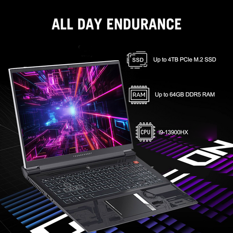 Thunderobot ZERO Gaming Traditional Laptop, 16" WQXGA 2560*1600 Non-touch 240Hz, Intel Core i9-13900HX, NVIDIA GeForce RTX 4080, 64GB DDR5 SODIMM, 4TB PCIe M.2 SSD, Wi-Fi 6, RGB Backlit Keyboard, Windows 11 Home, White Thunderobot ZERO Gaming Traditional Laptop, 16" WQXGA 2560*1600 Non-touch 240Hz, Intel Core i9-13900HX, NVIDIA GeForce RTX 4080, 64GB DDR5 SODIMM, 4TB PCIe M.2 SSD, Wi-Fi 6, RGB Backlit Keyboard, Windows 11 Home, White