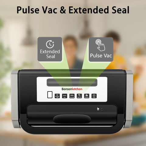Bonsenkitchen Vacuum Sealer Machine, Globefish Technology for Perfect Vacuum Sealing, Powerful Low-Noise Food Vacuum Sealer with Easy Handle Design, Built-in Cutter and Bag Storage, 2 Bag Rolls Bonsenkitchen Vacuum Sealer Machine, Globefish Technology for Perfect Vacuum Sealing, Powerful Low-Noise Food Vacuum Sealer with Easy Handle Design, Built-in Cutter and Bag Storage, 2 Bag Rolls