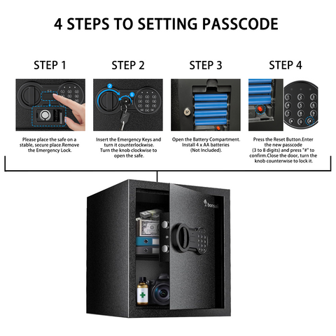 Bonsaii Security Safe Box with Money Bag, 1.28 Cubic Feet Large Document Safe Box for Home, Digital Keypad Lock, Removable Shelf for Money, Medicine, Valuables, 12.99 x 14.17 x 12.99 Inches Bonsaii Security Safe Box with Money Bag, 1.28 Cubic Feet Large Document Safe Box for Home, Digital Keypad Lock, Removable Shelf for Money, Medicine, Valuables, 12.99 x 14.17 x 12.99 Inches