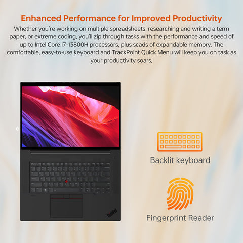 LENOVO ThinkPad P1 16" Mobile Workstation Laptop Intel Core i7 16GB RAM NVIDIA RTX A1000 512GB SSD Storage Windows 11 Pro 165Hz - Black LENOVO ThinkPad P1 16" Mobile Workstation Laptop Intel Core i7 16GB RAM NVIDIA RTX A1000 512GB SSD Storage Windows 11 Pro 165Hz - Black