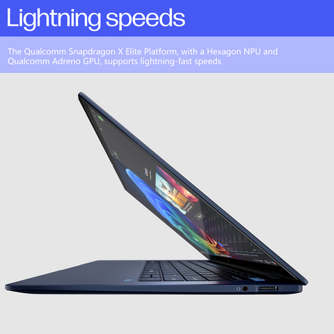 HP EliteBook Ultra 14" Traditional Laptop Qualcomm Snapdragon X Elite 16GB RAM Qualcomm Adreno X1-85 512GB SSD Storage Windows 11 Pro 60Hz - Blue HP EliteBook Ultra 14" Traditional Laptop Qualcomm Snapdragon X Elite 16GB RAM Qualcomm Adreno X1-85 512GB SSD Storage Windows 11 Pro 60Hz - Blue