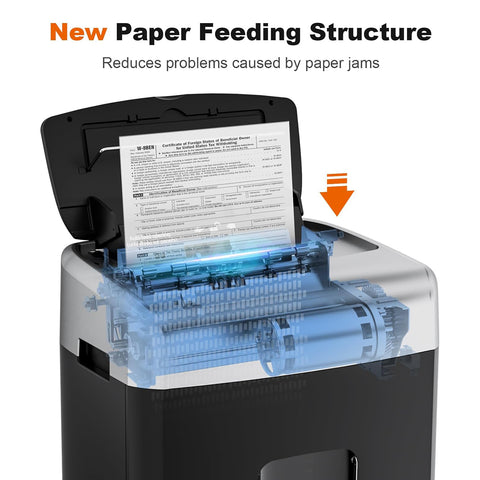 Bonsaii Paper Shredder for Office, 110-Sheet Autofeed Heavy Duty Shredder for Home Office Use, 30 Minutes/Micro Cut/P-4 High Security Level/6 Gallon Large Bin Bonsaii Paper Shredder for Office, 110-Sheet Autofeed Heavy Duty Shredder for Home Office Use, 30 Minutes/Micro Cut/P-4 High Security Level/6 Gallon Large Bin
