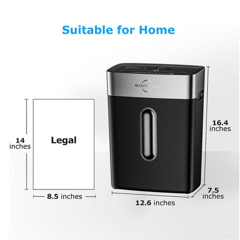 BONSEN Paper Shredder for Home Office, 10-Sheet Cross-Cut Shredder, P-4 High Security Level, Quiet Credit Card Shredder with Jam Proof System, 4 Gallons Bin (S3201) BONSEN Paper Shredder for Home Office, 10-Sheet Cross-Cut Shredder, P-4 High Security Level, Quiet Credit Card Shredder with Jam Proof System, 4 Gallons Bin (S3201)