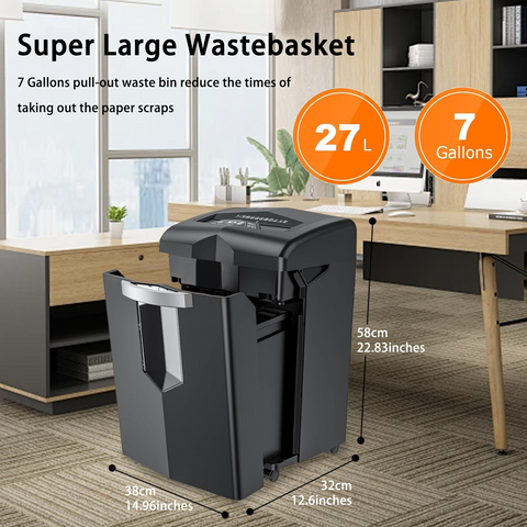 Bonsaii Heavy Duty Paper Shredder, 20 Sheet 40 Mins Large Office Crosscut Shredder for Commercial Use, Anti-Jam System & P-4 High Security Supports CD/Credit Cards/Staples, 7 Gal Pullout Bin C144-D Bonsaii Heavy Duty Paper Shredder, 20 Sheet 40 Mins Large Office Crosscut Shredder for Commercial Use, Anti-Jam System & P-4 High Security Supports CD/Credit Cards/Staples, 7 Gal Pullout Bin C144-D