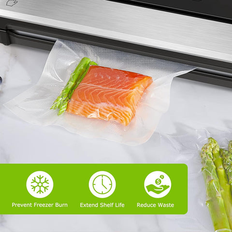 Bonsenkitchen Precut Vacuum Sealer Bags 200 Quart 8" x 12", BPA Free, Commercial Grade Textured Food Vacuum Sealer Bag, Thick Embossed Bags for Storage and Sous Vide Cooking VB3208 Bonsenkitchen Precut Vacuum Sealer Bags 200 Quart 8" x 12", BPA Free, Commercial Grade Textured Food Vacuum Sealer Bag, Thick Embossed Bags for Storage and Sous Vide Cooking VB3208