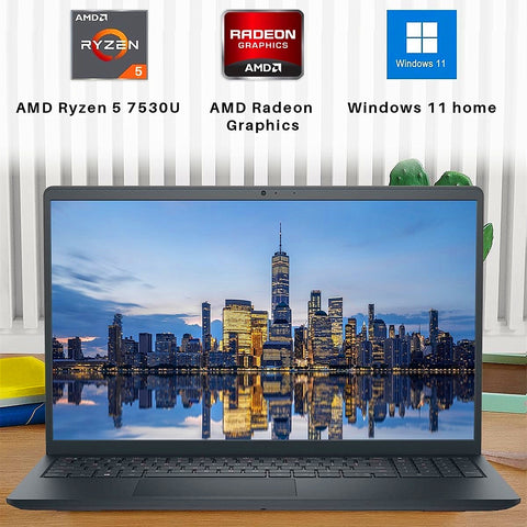 Dell Inspiron 3000 Series 3535 Laptop, 15.6" FHD Touchscreen, AMD Ryzen 5 7530U, 12GB RAM, 512GB SSD, SD Card Reader, HDMI, Wi-Fi, Bluetooth, Windows 11 Home, Black Dell Inspiron 3000 Series 3535 Laptop, 15.6" FHD Touchscreen, AMD Ryzen 5 7530U, 12GB RAM, 512GB SSD, SD Card Reader, HDMI, Wi-Fi, Bluetooth, Windows 11 Home, Black