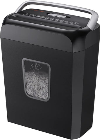 Bonsaii Paper Shredder for Home Use, 3.4 Gal Wastebasket, 6-Sheet Crosscut Paper and Credit Card Shredder for Home Office with Handle for Document, Mail, Staple, Clip Bonsaii Paper Shredder for Home Use, 3.4 Gal Wastebasket, 6-Sheet Crosscut Paper and Credit Card Shredder for Home Office with Handle for Document, Mail, Staple, Clip