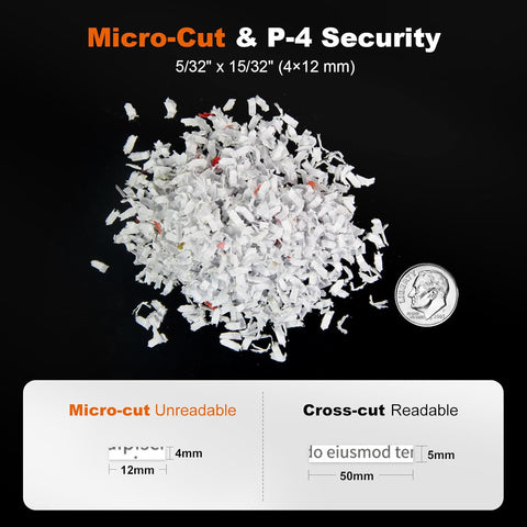 Bonsaii Paper Shredder for Office, 110-Sheet Autofeed Heavy Duty Shredder for Home Office Use, 30 Minutes/Micro Cut/P-4 High Security Level/6 Gallon Large Bin Bonsaii Paper Shredder for Office, 110-Sheet Autofeed Heavy Duty Shredder for Home Office Use, 30 Minutes/Micro Cut/P-4 High Security Level/6 Gallon Large Bin