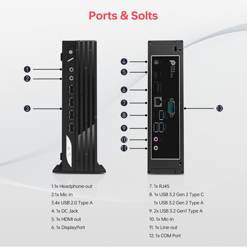 MSI PRO DP21 MFF Desktop Intel Core i3 8GB RAM Intel UHD Graphics 512GB SSD Storage Windows 11 Pro - Black MSI PRO DP21 MFF Desktop Intel Core i3 8GB RAM Intel UHD Graphics 512GB SSD Storage Windows 11 Pro - Black