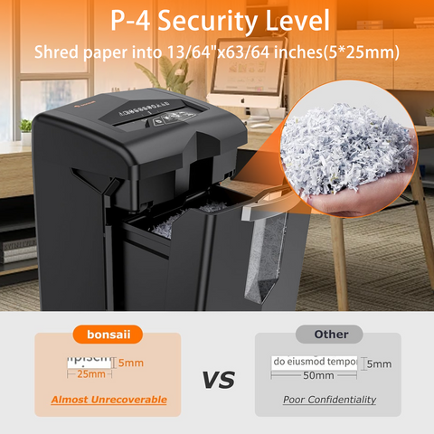 Bonsaii Heavy Duty Paper Shredder, 20 Sheet 40 Mins Large Office Crosscut Shredder for Commercial Use, Anti-Jam System & P-4 High Security Supports CD/Credit Cards/Staples, 7 Gal Pullout Bin C144-D Bonsaii Heavy Duty Paper Shredder, 20 Sheet 40 Mins Large Office Crosscut Shredder for Commercial Use, Anti-Jam System & P-4 High Security Supports CD/Credit Cards/Staples, 7 Gal Pullout Bin C144-D