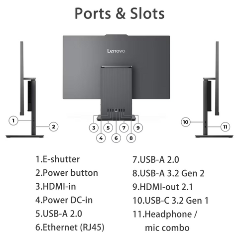 LENOVO IdeaCentre I 27" All-in-One Intel Core i7 16GB RAM Intel UHD Graphics 512GB SSD Storage Windows 11 Home 100Hz - Black LENOVO IdeaCentre I 27" All-in-One Intel Core i7 16GB RAM Intel UHD Graphics 512GB SSD Storage Windows 11 Home 100Hz - Black