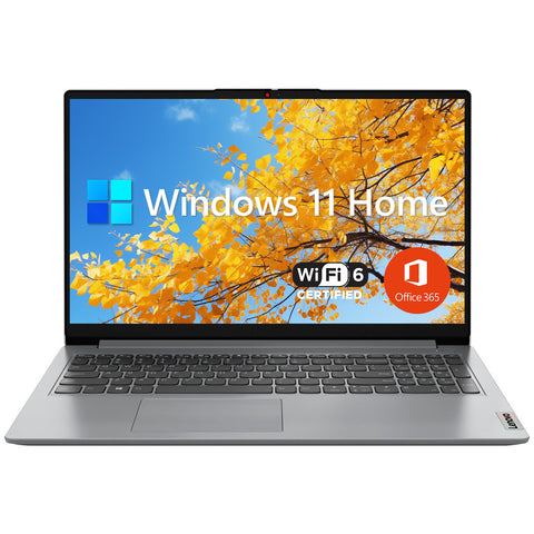 Lenovo IdeaPad 1 Laptop, 15.6" FHD Non-touch 60Hz, Intel Celeron N4500, Intel UHD Graphics, 4GB DDR4 RAM, 128GB eMMC, Wi-Fi 6, Windows 11 Home, Gray Lenovo IdeaPad 1 Laptop, 15.6" FHD Non-touch 60Hz, Intel Celeron N4500, Intel UHD Graphics, 4GB DDR4 RAM, 128GB eMMC, Wi-Fi 6, Windows 11 Home, Gray