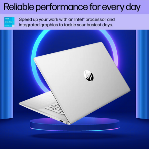 HP Essential Laptop, 17.3" HD+ 1600 * 900 Touchscreen 60Hz, Intel Pentium Silver N5030, Intel UHD Graphics, 4GB DDR4 RAM, 128GB PCIe M.2 SSD, Wi-Fi 5, Windows 11 Home, Silver HP Essential Laptop, 17.3" HD+ 1600 * 900 Touchscreen 60Hz, Intel Pentium Silver N5030, Intel UHD Graphics, 4GB DDR4 RAM, 128GB PCIe M.2 SSD, Wi-Fi 5, Windows 11 Home, Silver