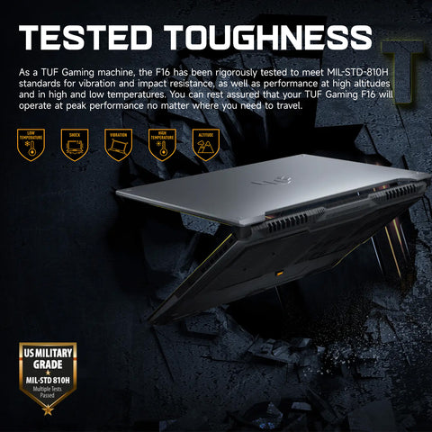 ASUS TUF F16 16" Traditional Laptop Intel Core 5 16GB RAM NVIDIA GeForce RTX 4050 512GB SSD Storage Windows 11 Home 144Hz - Grey ASUS TUF F16 16" Traditional Laptop Intel Core 5 16GB RAM NVIDIA GeForce RTX 4050 512GB SSD Storage Windows 11 Home 144Hz - Grey