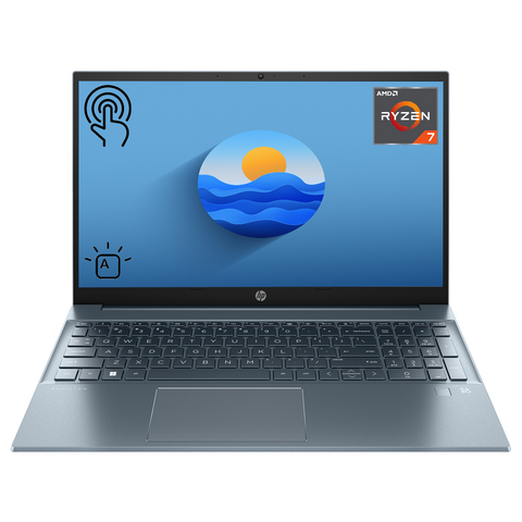HP Pavilion 15 Laptop, 15.6" FHD Touchscreen 60Hz, AMD Ryzen 7 7730U, AMD Radeon Graphics, 8GB DDR4 RAM, 1TB PCIe M.2 SSD, Wi-Fi 6, Windows 11 Home, Blue HP Pavilion 15 Laptop, 15.6" FHD Touchscreen 60Hz, AMD Ryzen 7 7730U, AMD Radeon Graphics, 8GB DDR4 RAM, 1TB PCIe M.2 SSD, Wi-Fi 6, Windows 11 Home, Blue
