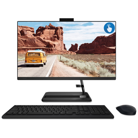 Lenovo IdeaCentre AIO 3 All-in-One, 23.8" FHD 1920 * 1080 Touchscreen 60Hz, Intel Core i5-12450H, Intel UHD Graphics, 8GB DDR4 RAM, 256GB PCIe M.2 SSD, Wi-Fi 6, Windows 11 Home, Black Lenovo IdeaCentre AIO 3 All-in-One, 23.8" FHD 1920 * 1080 Touchscreen 60Hz, Intel Core i5-12450H, Intel UHD Graphics, 8GB DDR4 RAM, 256GB PCIe M.2 SSD, Wi-Fi 6, Windows 11 Home, Black