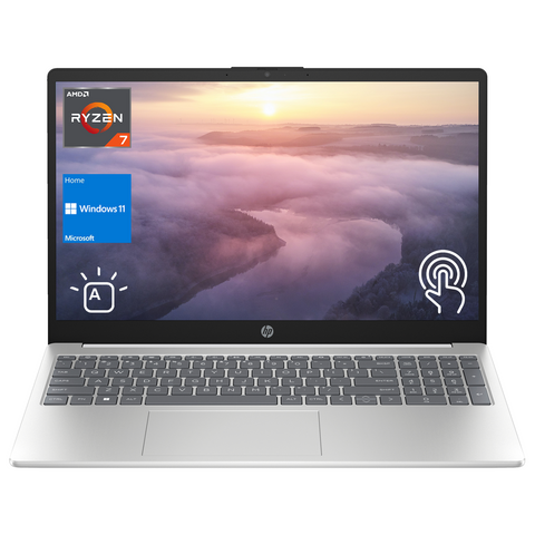 HP Essential 15 Laptop, 15.6" HD Touchscreen 60Hz, AMD Ryzen 7 7730U, AMD Radeon Graphics, 16GB DDR4 RAM, 512GB PCIe M.2 SSD, Wi-Fi 6, Windows 11 Home, Silver HP Essential 15 Laptop, 15.6" HD Touchscreen 60Hz, AMD Ryzen 7 7730U, AMD Radeon Graphics, 16GB DDR4 RAM, 512GB PCIe M.2 SSD, Wi-Fi 6, Windows 11 Home, Silver