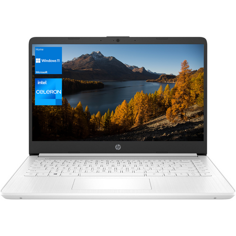 HP Essential 14" HD Laptop,  Intel Celeron N4120, 4GB DDR4 RAM, 64GB eMMC, Wi-Fi 5, Windows 11 Home, White HP Essential 14" HD Laptop,  Intel Celeron N4120, 4GB DDR4 RAM, 64GB eMMC, Wi-Fi 5, Windows 11 Home, White