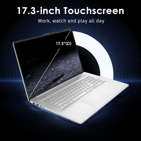 HP Essential Daily Traditional Laptop, 17.3" HD+ 1600*900 Touchscreen 60Hz, Intel N-Series N200, Intel UHD Graphics, 8GB DDR4 SODIMM, 1TB PCIe M.2 SSD, Wi-Fi 6, Non-backlit Keyboard, Windows 11 Home, Silver HP Essential Daily Traditional Laptop, 17.3" HD+ 1600*900 Touchscreen 60Hz, Intel N-Series N200, Intel UHD Graphics, 8GB DDR4 SODIMM, 1TB PCIe M.2 SSD, Wi-Fi 6, Non-backlit Keyboard, Windows 11 Home, Silver