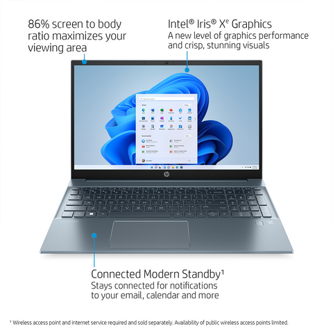 HP Pavilion  Laptop, 15.6" FHD Touchscreen 60Hz, Intel Core i7-1355U, Intel Iris Xe Graphics, 16GB DDR4 RAM, 512GB PCIe M.2 SSD, Wi-Fi 6, Windows 11 Home, Blue HP Pavilion  Laptop, 15.6" FHD Touchscreen 60Hz, Intel Core i7-1355U, Intel Iris Xe Graphics, 16GB DDR4 RAM, 512GB PCIe M.2 SSD, Wi-Fi 6, Windows 11 Home, Blue