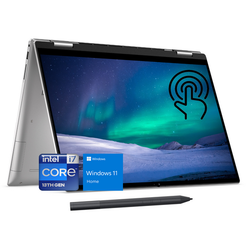 DELL Inspiron 7000 Series Daily 2-in-1 Laptop, 16" FHD+ 1920*1200 Touchscreen 60Hz, Intel Core i7-1360P, Intel Iris Xe Graphics, 16GB DDR5 SODIMM, 1TB PCIe M.2 SSD, Wi-Fi 6, Non-RGB Backlit Keyboard, Windows 11 Home, Silver DELL Inspiron 7000 Series Daily 2-in-1 Laptop, 16" FHD+ 1920*1200 Touchscreen 60Hz, Intel Core i7-1360P, Intel Iris Xe Graphics, 16GB DDR5 SODIMM, 1TB PCIe M.2 SSD, Wi-Fi 6, Non-RGB Backlit Keyboard, Windows 11 Home, Silver