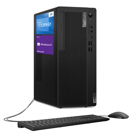 LENOVO ThinkCentre M80t Tower Desktop Intel Core i5 8GB RAM Intel UHD Graphics 256GB SSD Storage Windows 11 Pro - Black LENOVO ThinkCentre M80t Tower Desktop Intel Core i5 8GB RAM Intel UHD Graphics 256GB SSD Storage Windows 11 Pro - Black