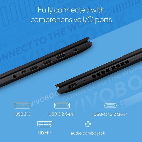 ASUS Vivobook Laptop, 16" FHD+ Non-touch 60Hz, Intel Core i5-1235U, Intel Iris Xe Graphics, 8GB DDR4 RAM, 512GB PCIe M.2 SSD, Wi-Fi 5, Windows 11 Home, Black ASUS Vivobook Laptop, 16" FHD+ Non-touch 60Hz, Intel Core i5-1235U, Intel Iris Xe Graphics, 8GB DDR4 RAM, 512GB PCIe M.2 SSD, Wi-Fi 5, Windows 11 Home, Black