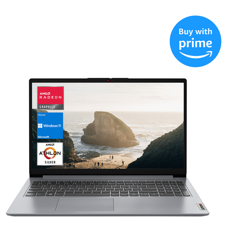 Lenovo Ideapad 1 Laptop, 15.6" HD Screen, AMD Athlon Silver 3050U, Webcam, HDMI, Type-C, Wi-Fi 6, Media Card Reader, Windows 11 Home, Cloud Grey Lenovo Ideapad 1 Laptop, 15.6" HD Screen, AMD Athlon Silver 3050U, Webcam, HDMI, Type-C, Wi-Fi 6, Media Card Reader, Windows 11 Home, Cloud Grey