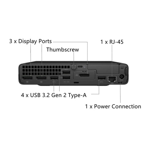 HP ProDesk 600 G6 Business MFF Desktop, Intel Core i7-10700T, Intel UHD Graphics, 16GB DDR4 RAM, 256GB PCIe M.2 SSD, Wi-Fi 6, Windows 10 Pro, Black HP ProDesk 600 G6 Business MFF Desktop, Intel Core i7-10700T, Intel UHD Graphics, 16GB DDR4 RAM, 256GB PCIe M.2 SSD, Wi-Fi 6, Windows 10 Pro, Black