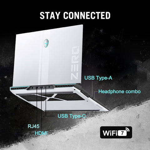 Thunderobot ZERO Gaming Traditional Laptop, 16" WQXGA 2560*1600 Non-touch 240Hz, Intel Core i9-13900HX, NVIDIA GeForce RTX 4080, 64GB DDR5 SODIMM, 4TB PCIe M.2 SSD, Wi-Fi 6, RGB Backlit Keyboard, Windows 11 Home, White Thunderobot ZERO Gaming Traditional Laptop, 16" WQXGA 2560*1600 Non-touch 240Hz, Intel Core i9-13900HX, NVIDIA GeForce RTX 4080, 64GB DDR5 SODIMM, 4TB PCIe M.2 SSD, Wi-Fi 6, RGB Backlit Keyboard, Windows 11 Home, White
