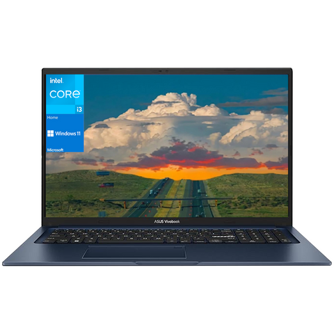 ASUS Vivobook 17 17.3" Traditional Laptop Intel Core i3 4GB RAM Intel UHD Graphics 128GB SSD Storage Windows 11 Home 60Hz - Blue ASUS Vivobook 17 17.3" Traditional Laptop Intel Core i3 4GB RAM Intel UHD Graphics 128GB SSD Storage Windows 11 Home 60Hz - Blue