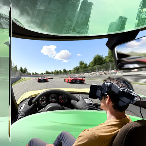 Pimax Crystal Light Prime PCVR Headset - 8K Resolution,QLED Display, Light & Comfortable,High Clarity VR for flight simulator, Compatible with MSFS, iRacing & More, DMAS & Lighthouse Tracking optional Pimax Crystal Light Prime PCVR Headset - 8K Resolution,QLED Display, Light & Comfortable,High Clarity VR for flight simulator, Compatible with MSFS, iRacing & More, DMAS & Lighthouse Tracking optional