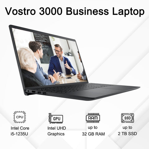 Dell Vostro 3000 Series 3520 Business Laptop, 15.6" FHD 1920 * 1080 Non-touch 120Hz, Intel Core i5-1235U, Intel UHD Graphics, 8GB DDR4 RAM, 512GB PCIe M.2 SSD, Wi-Fi 5, Windows 11 Pro, Black Dell Vostro 3000 Series 3520 Business Laptop, 15.6" FHD 1920 * 1080 Non-touch 120Hz, Intel Core i5-1235U, Intel UHD Graphics, 8GB DDR4 RAM, 512GB PCIe M.2 SSD, Wi-Fi 5, Windows 11 Pro, Black